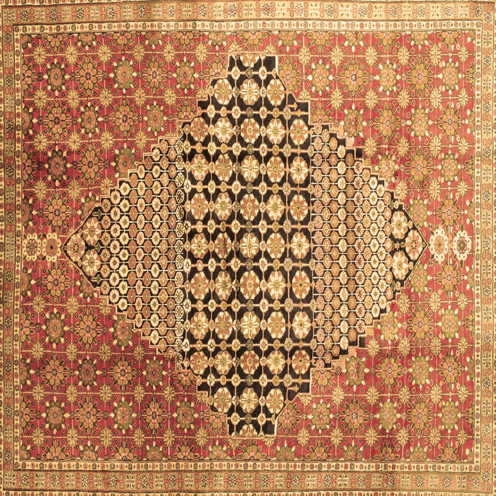 Square Machine Washable Persian Brown Traditional Rug, wshtr162brn