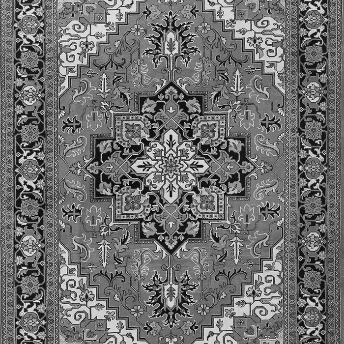 Serging Thickness of Machine Washable Persian Gray Traditional Rug, wshtr1630gry