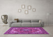 Machine Washable Persian Purple Traditional Area Rugs in a Living Room, wshtr1630pur