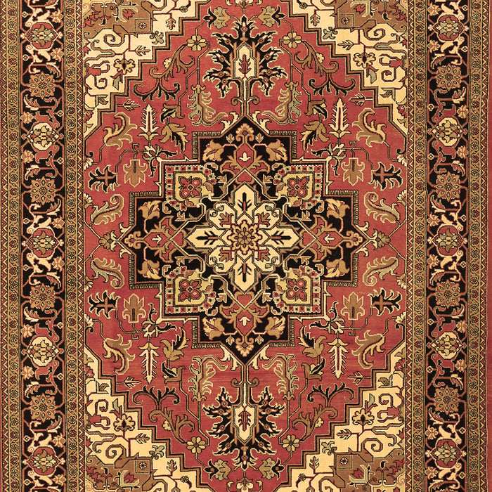 Machine Washable Persian Brown Traditional Rug, wshtr1630brn