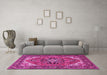 Machine Washable Persian Pink Traditional Rug in a Living Room, wshtr1630pnk