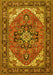 Machine Washable Persian Yellow Traditional Rug, wshtr1630yw