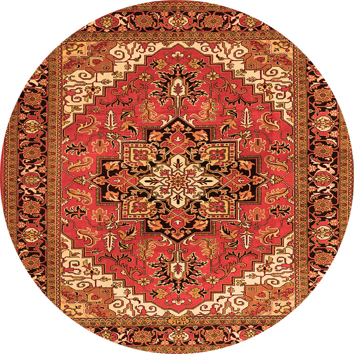 Machine Washable Persian Orange Traditional Area Rugs, wshtr1630org