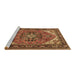 Sideview of Machine Washable Persian Brown Traditional Rug, wshtr1630brn