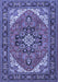 Machine Washable Persian Blue Traditional Rug, wshtr1630blu