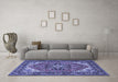 Machine Washable Persian Blue Traditional Rug in a Living Room, wshtr1630blu