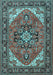 Machine Washable Persian Light Blue Traditional Rug, wshtr1630lblu