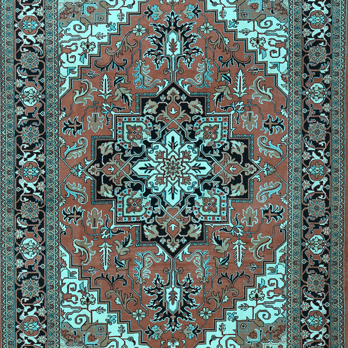Machine Washable Persian Light Blue Traditional Rug, wshtr1630lblu