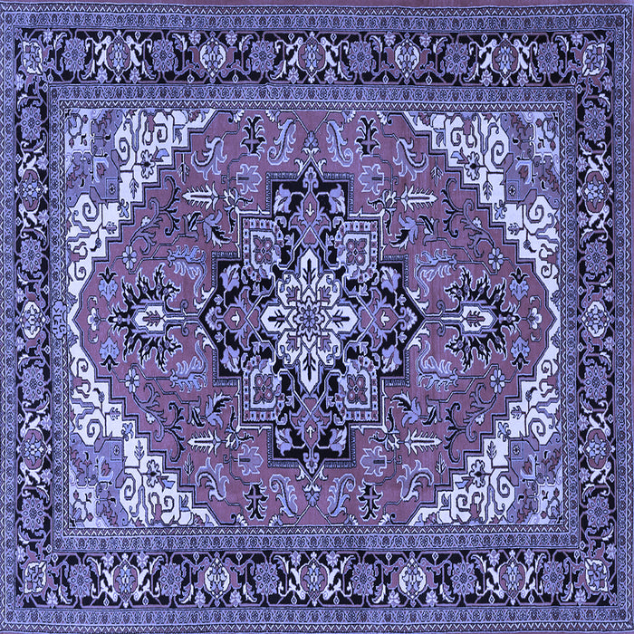 Square Persian Blue Traditional Rug, tr1630blu