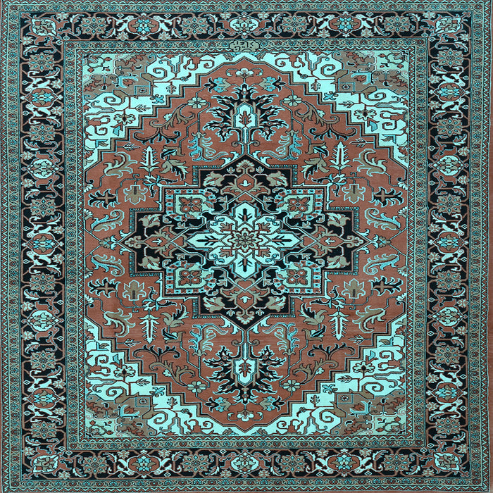 Square Persian Light Blue Traditional Rug, tr1630lblu