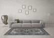 Machine Washable Persian Gray Traditional Rug in a Living Room,, wshtr1630gry