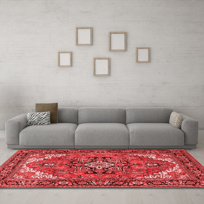 Traditional Red Washable Rugs