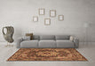 Machine Washable Persian Brown Traditional Rug in a Living Room,, wshtr1631brn