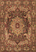 Machine Washable Persian Brown Traditional Rug, wshtr1631brn