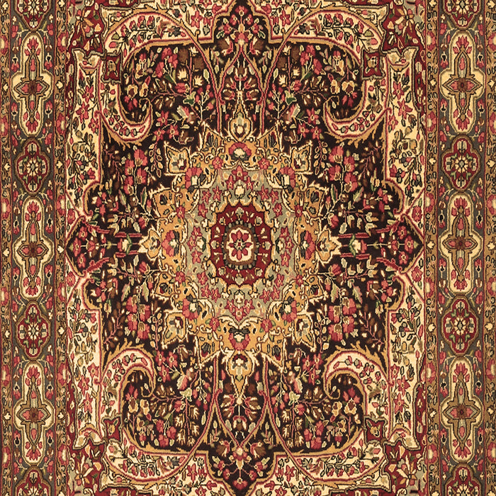 Machine Washable Persian Brown Traditional Rug, wshtr1631brn
