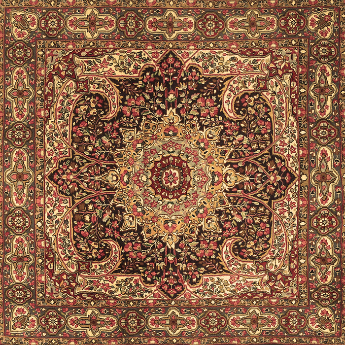 Square Machine Washable Persian Brown Traditional Rug, wshtr1631brn