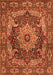 Serging Thickness of Machine Washable Persian Orange Traditional Area Rugs, wshtr1631org