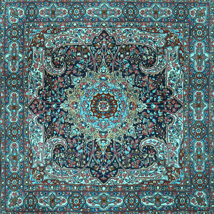 Square Persian Light Blue Traditional Rug, tr1631lblu