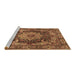 Sideview of Machine Washable Persian Brown Traditional Rug, wshtr1631brn