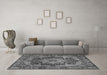 Machine Washable Persian Gray Traditional Rug in a Living Room,, wshtr1631gry