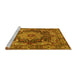 Sideview of Machine Washable Persian Yellow Traditional Rug, wshtr1631yw