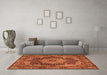 Machine Washable Persian Orange Traditional Area Rugs in a Living Room, wshtr1631org