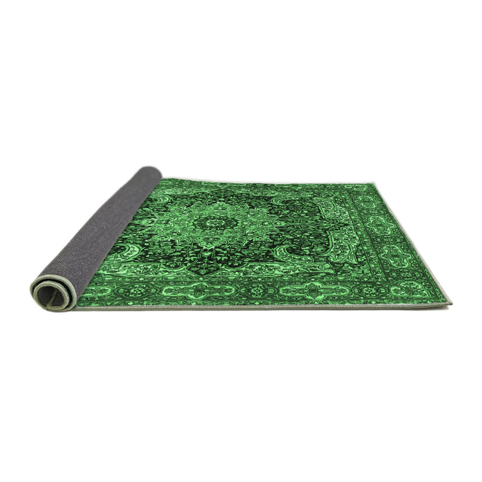 Sideview of Persian Emerald Green Traditional Rug, tr1631emgrn