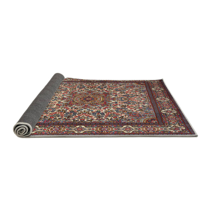 Sideview of Traditional Saffron Red Persian Rug, tr1632