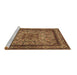 Sideview of Machine Washable Persian Brown Traditional Rug, wshtr1632brn