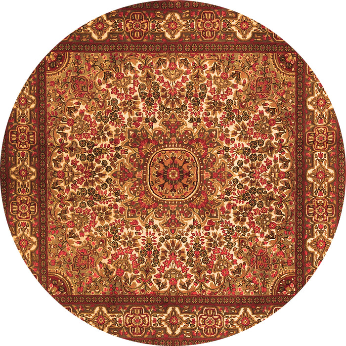 Machine Washable Persian Orange Traditional Area Rugs, wshtr1632org