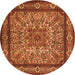 Machine Washable Persian Orange Traditional Area Rugs, wshtr1632org