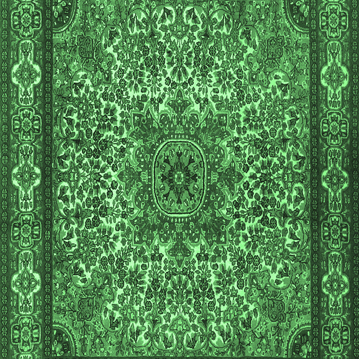 Machine Washable Persian Emerald Green Traditional Area Rugs, wshtr1632emgrn