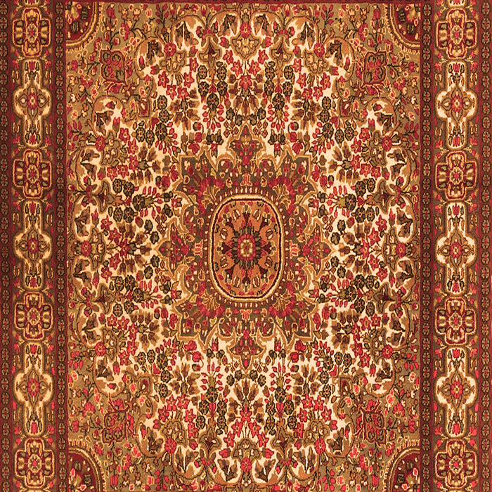 Serging Thickness of Machine Washable Persian Orange Traditional Area Rugs, wshtr1632org