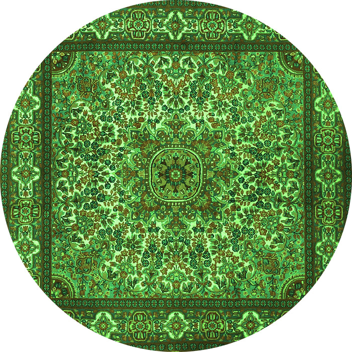 Machine Washable Persian Green Traditional Area Rugs, wshtr1632grn