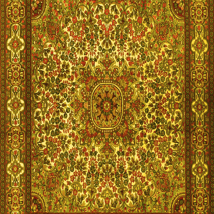 Machine Washable Persian Yellow Traditional Rug, wshtr1632yw