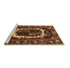 Sideview of Machine Washable Persian Brown Traditional Rug, wshtr1633brn