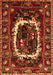 Serging Thickness of Machine Washable Persian Orange Traditional Area Rugs, wshtr1633org