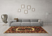 Machine Washable Persian Brown Traditional Rug in a Living Room,, wshtr1633brn