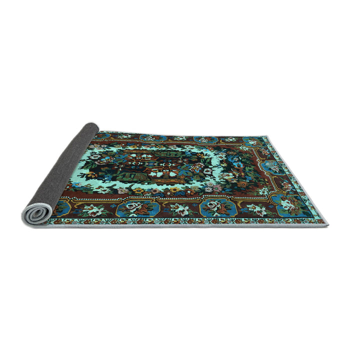 Sideview of Persian Light Blue Traditional Rug, tr1633lblu