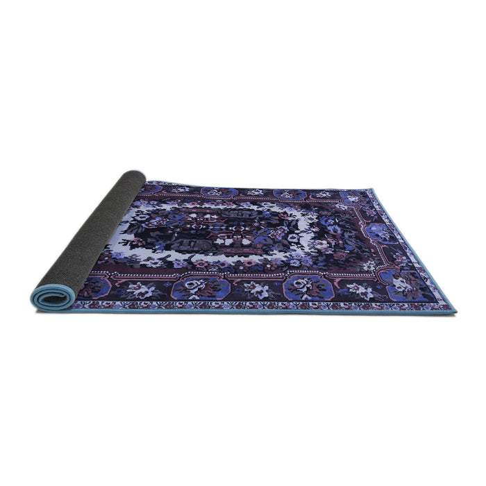 Sideview of Persian Blue Traditional Rug, tr1633blu