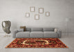 Machine Washable Persian Orange Traditional Area Rugs in a Living Room, wshtr1633org