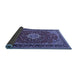 Sideview of Medallion Blue Traditional Rug, tr1634blu