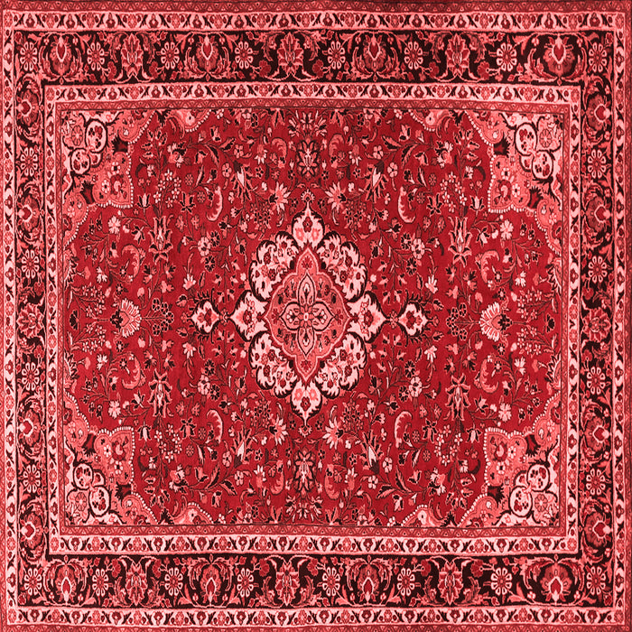 Medallion Red Traditional Rug, tr1634red