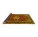 Sideview of Medallion Yellow Traditional Rug, tr1634yw