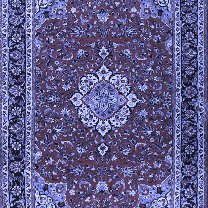 Medallion Blue Traditional Rug, tr1634blu