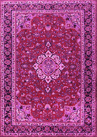 Medallion Pink Traditional Rug, tr1634pnk