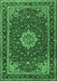 Medallion Emerald Green Traditional Rug, tr1634emgrn