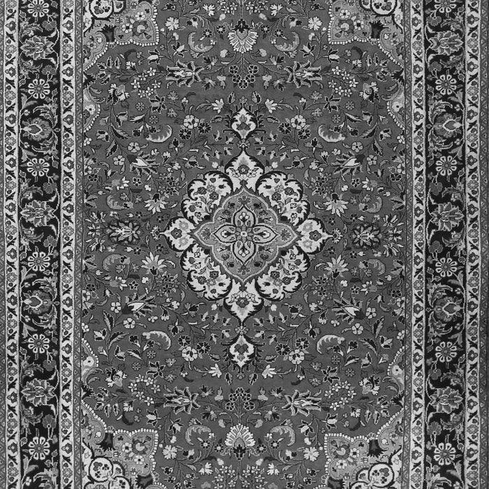 Serging Thickness of Machine Washable Medallion Gray Traditional Rug, wshtr1634gry