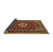 Sideview of Medallion Brown Traditional Rug, tr1634brn