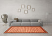 Machine Washable Persian Orange Traditional Area Rugs in a Living Room, wshtr1635org